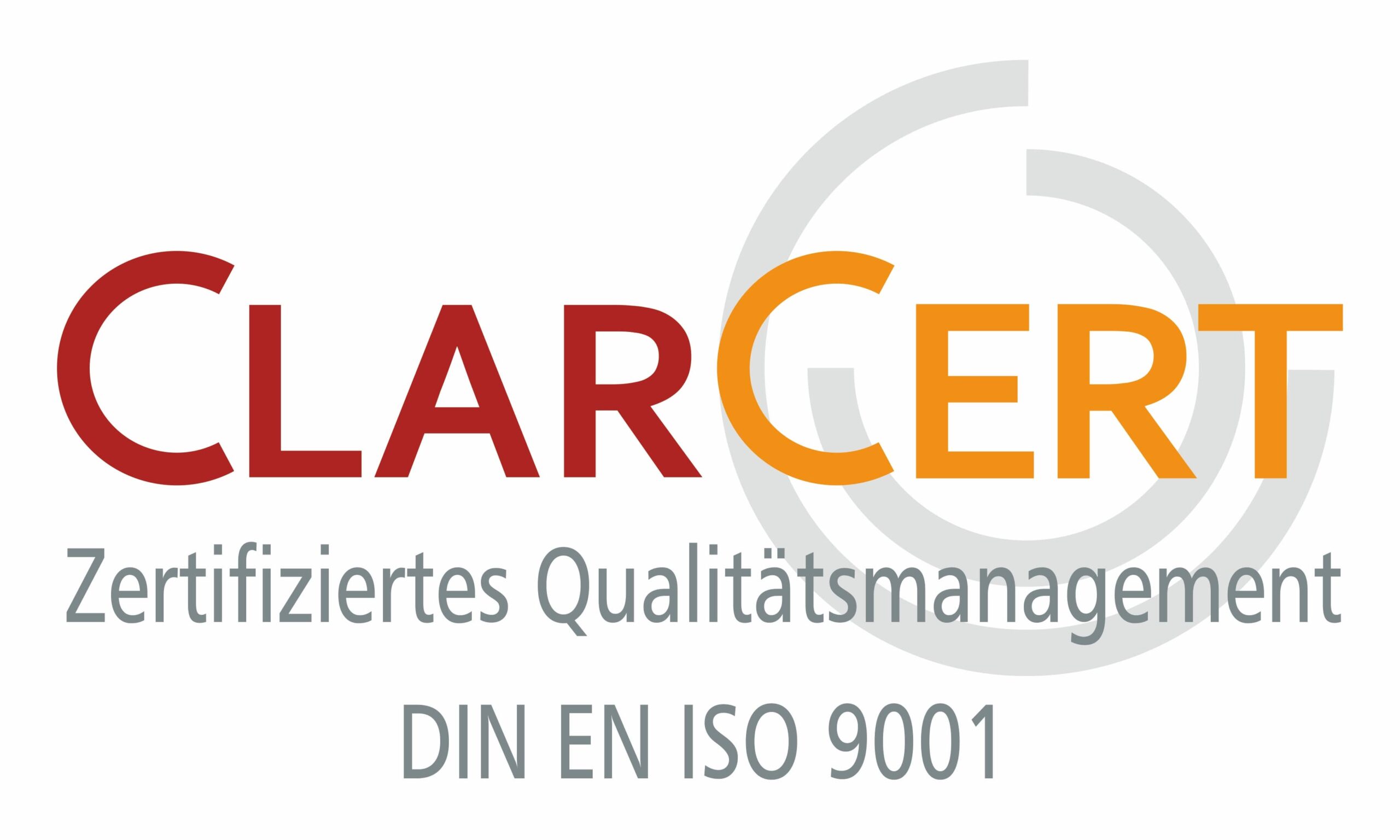 clarcert Siegel für zertifiziertes Qualitätsmanagement DIN EN ISO 9001 clarcert Siegel für zertifiziertes Qualitätsmanagement DIN EN ISO 9001